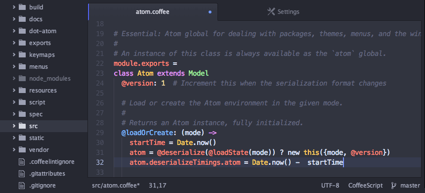 atom on MacOS