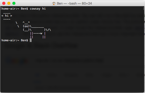 cowsay on OSX