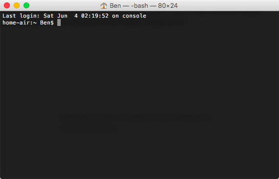 MacOS terminal